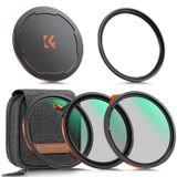 K&F Concept 82 mm Polarize Filtre Kiti ND2-32 Değişken Siyah-Mist 1/4 Manyetik Lens Halkası ve Kapağı HD Gerçek Renk