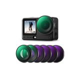 K&F CONCEPT DJI Action 6 uyumlu Filtre Seti / CPL+ND8+ND16+ND32+ND64+Siyah Difüzyon 1/4