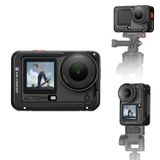 K&F CONCEPT DJI Osmo Action 6 için kamera kafesi, alüminyum gövde genişletme gövdesi, flaş pabucu tutuculu, tripod, selfie çubuğu, kamera aksesuarı için 1/4 inç vida adaptörlü koruyucu gövde