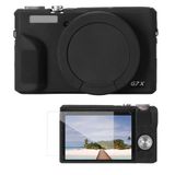 K&F CONCEPT K&F Canon G7X Mark III Uyumlu Silikon Kılıf + Ekran Koruyucu / SİYAH