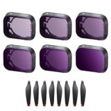 K&F Concept Mini 3, Mini 3 Pro ND Filtre, 6 Adet ND4, ND8, ND16, ND32, ND64, ND1000 Filtre DJI Mini 3 Pro, Mini 3 ile Uyumlu (Aksesuar: 1 x İniş İskeleti) (Plastik Versiyon)