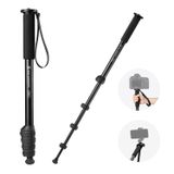 K&F Concept Monopod 160 cm, Çıkarılabilir Çok Fonksiyonlu Seyahat Tripod Monopod Gopro DSLR için Kaybolmaya Karşı Kordonlu, Uzatılabilir Monopod Kamera, Maksimum Yük 5 kg, Ağırlık 0,33 kg - MS16