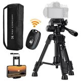 K&F Concept S223a Telefon Aksiyon Kamera ve Fotoğraf Makinesi Uyumlu 63 CM Mini Masaüstü Kamera Tripodu