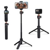 K&F CONCEPT üç ayaklı sehpa Selfie çubuğu | 65 cm 1/4" konnektörlü, iPhone ile uyumlu, Dji OSMO 360 uyumlu, uyumlu dji OSMO Action 5 Pro, MS62