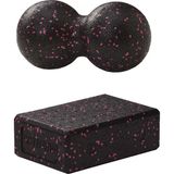 KFC Home Yoga Blok ve Fıstık Masaj Topu Seti Yoga Bloğu ve Dual Roller Seti Egzersiz Seti