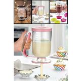 KfcHome Pancake Ölçekli Krema Hamur Puding Porsiyonlayıcı Dağıtıcı Akıtma Yardımcısı Hamur Dağıtıcı