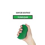KfcHome Silikon Stres Aparatı El Egzersiz Güçlendirici Fizik Tedavi El Bilek Parmak Güçlendirme Yeşil