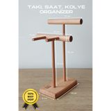 K&G foot rest Takı Organizer Ahşap Takı Askısı Takı Standı Yüzük Kolye Askısı Bej EKSTRA YÜZÜK BÖL 2'Lİ 25 CM TAKI ORG