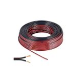KG GROUP Kablo 2 X 0,75 Mm Bitişik Yassı Kordon Hoparlör Kablosu Siyah Bakır 5 Metre