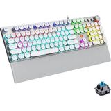 KG1102 USB Kablolu Blue Switch Makro Tuşlu Rgb LED Aydınlatmalı Mekanik Gaming Türkçe Q Metalik Klavye