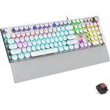 KG1102 USB Kablolu Red Switch Makro Tuşlu Rgb LED Aydınlatmalı Mekanik Gaming Türkçe Q Metalik Klavye (Red Switch)