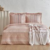 KH Karaca Keira Summer Set Çift Kişilik Pikeli Takımı Somon - Pembe