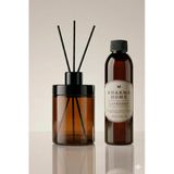 Khakma 220 Ml Amber Cam Difüzör Şişesi Ve Lavanta Oda Kokusu – Bambu Çubuklu Oda Kokusu
