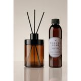 Khakma 220 Ml Amber Cam Difüzör Şişesi Ve Sakura Oda Kokusu – Bambu Çubuklu Oda Kokusu