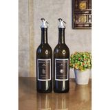 Khakma 2'li 750 ml Zeytinyağı Sıvıyağ Şişesi Yağdanlık Yağlık 750SSBLIZ - Amber