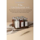 KHAKMA Ahşap Standlı 9'lu Cam Baharatlık Seti | 120 ml | Gümüş Kapak Beyaz Etiket | Minimal Tasarım