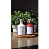 Khakma Ahşap Stantlı Tasarım Kapaklı Baharatlık Seti 250ML Cam Baharat Takımı 2'li - 250 ml