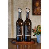KHAKMA Amber 2'li 750 ml Zeytinyağı Şişesi Yağdanlık Yağlık 750-SZ-SZ