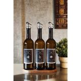 Khakma Amber Zeytinyağı Ayçiçek Yağı Sirke Şişesi Yağdanlık 3lü Set 750ML S3750-SZ - 750 ml