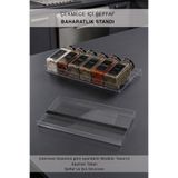 KHAKMA Çekmece İçi Baharatlık Standı – Ayarlanabilir Şeffaf Organizer | Kaymaz Tabanlı
