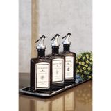 KHAKMA Çelik Stantlı Amber Zeytinyağı Sıvıyağ Sirke Şişesi Queen Yağdanlık 3lü Set Cbey250ml P3qcb