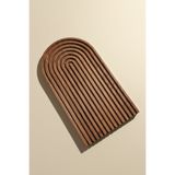KHAKMA Dalgalı Oval Koyu Ahşap Sunum Tahtası | 30x17,5 cm Servis & Sunum Tabağı |