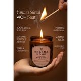 Khakma Home Kokulu Mum, Amber Cam, Uzun Yanma | %100 Soya Mum | 220 ml - ROMANCE