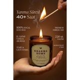 Khakma Home Kokulu Mum, Amber Cam, Uzun Yanma | %100 Soya Mum | 220 ml - VANILLA