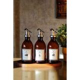 Khakma Meftune Oval Ahşap Stantlı Amber Zeytinyağı Nar Ekşisi Sirke Şişesi Yağdanlık 3lü Set 300ML Meftune-St - 300 ml