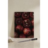 Khakma Pomegranateart Cam Kesme Tahtası – 25X35 cm | Nar Desenli Temperli Cam Kesme Tahtası