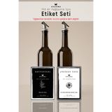 KHAKMA Yağdanlık için Etiket Seti - Zeytinyağı Ayçiçek Yağı Şişesi için Etiket 70x100 mm – Suya ve Yağa Dayanıklı Etiket Seti