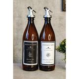 Khakma Zeytin Yağı Sıvıyağ Şişesi Queen Yağdanlık 2li U Sb Za Uzcoboayzy - 500 ml - Amber