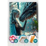 Khalesi Ve Ejderha Sayılarla Boyama Seti