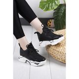 Khayt Alice Guja Fashion Hafif Kadın Spor Ayakkabı - Siyah