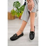 Khayt Daisy Casual Günlük Kadın Babet Ayakkabı - Siyah