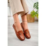 Khayt Daisy Casual Günlük Kadın Babet Ayakkabı - Taba