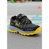 Khayt Ferrex Su ve Soğuk Dayanıklı Kaymaz Taban Kışlık Unisex Çocuk Spor Ayakkabı - Füme - Sarı