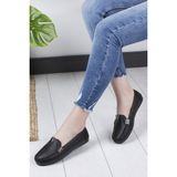 Khayt Flora Casual Günlük Kadın Babet Ayakkabı - 2J9-Siyah