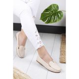 Khayt Flora Casual Günlük Kadın Babet Ayakkabı - Bej