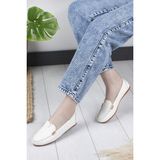 Khayt Flora Casual Günlük Kadın Babet Ayakkabı - Beyaz