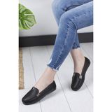 Khayt Flora Casual Günlük Kadın Babet Ayakkabı - Siyah