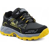 Khayt Runtrail Su ve Soğuk Dayanıklı Kaymaz Taban Kışlık Unisex Çocuk Spor Ayakkabı - Füme - Sarı