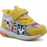 Khayt Zıpzıp Ortopedik Hafif Yuva Kreş Ev Unisex Işıklı Çocuk Spor Ayakkabı - Buz - Sarı