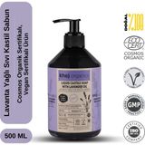 Khej Organics No.4 Organik Vegan Lavanta Yağlı Organik Sıvı Kastil Sabun (Karma Cilt Sabunu) 500ML