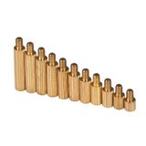 KHGWERO M2*(3-40)+3mm Pirinç Yuvarlak ayırıcı ara parçası Dişi dişi M2 Dişli Pirinç Saplama Ara Parçaları PCB Kurulu için Bakır İçi Boş Sütunlar (Length : 14mm 50pcs, Size : M2)