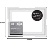 Khi-Zai Ampersand Ahşap Paneller Için Floaterframe 17,72 cm Derinlik, Ince, 22,88 x 30,48 Cm, Beyaz (FTHIN780912W) - --