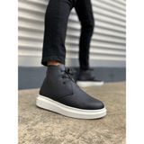 Khi-Zai JY207 Oslo Bağcıklı Ortopedik Taban Cilt Erkek Spor Bot Cbt - Siyah - 43