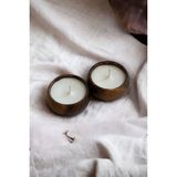 Khleos Ahşap Bambu Sandal Ağacı Esanslı 2'li Soya Wax Mum Seti
