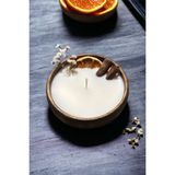 Khleos Harmony Essence Portakal Aromalı Dekoratif Mum - Beyaz