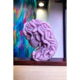 Khleos Mitolojik Medusa Vanilya Kokulu Lila Büyük Mum / 15CM / 370GR